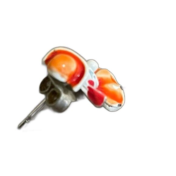 CLOWN Single stud‎ earring vtg vintage 80s colorful eighties post pierced ears - Picture 2 of 4